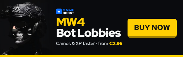GameBoost: MW4 Bot Lobbies, grind camos and XP faster, from €2.96